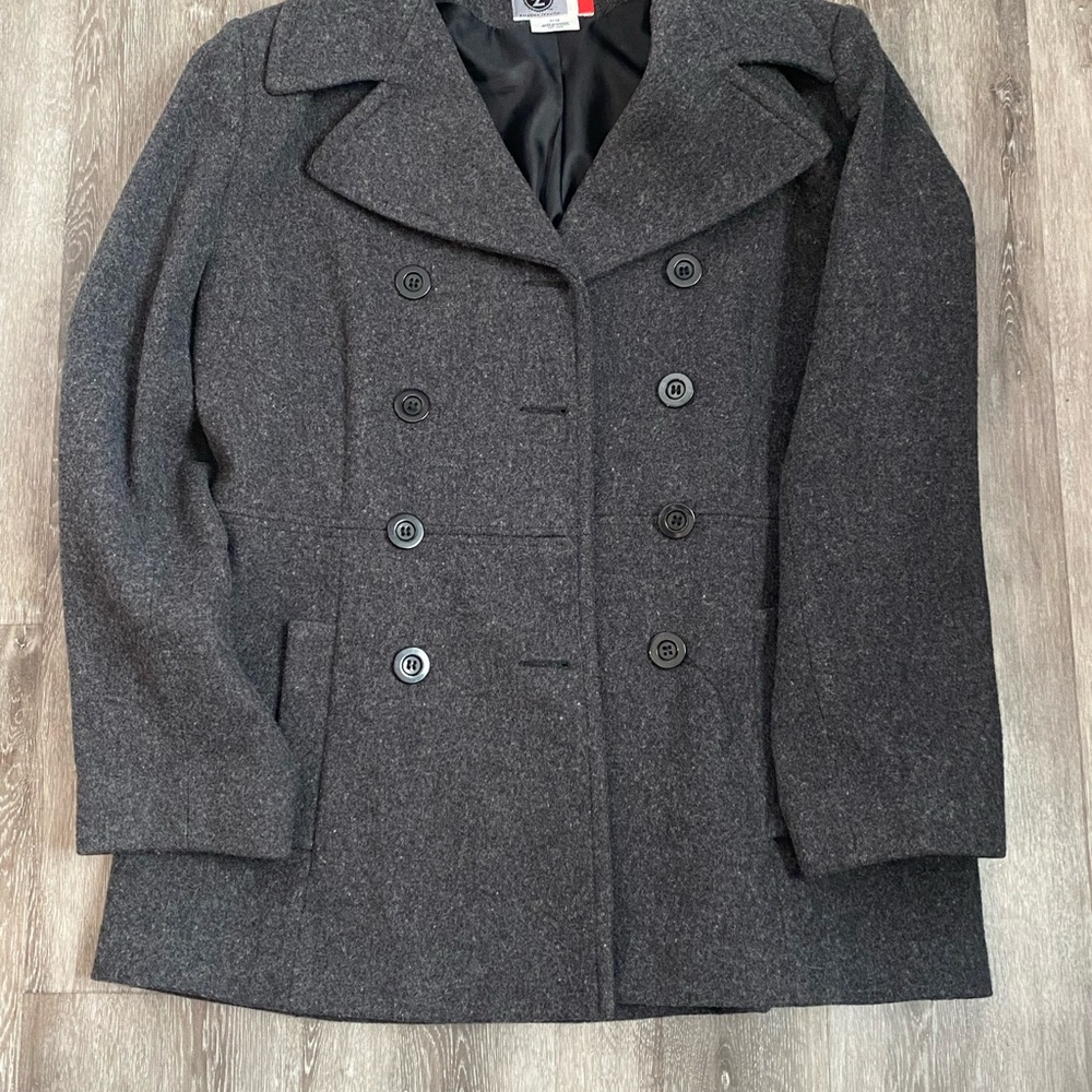 Military style Peacoat, charcoal grey. Great condition!!!!
